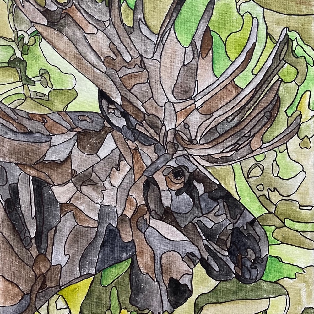 Moose painting